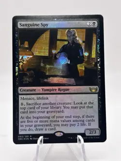 Sanguine Spy 093/281 Foil Prerelease Promo Streets of New Capenna SNC MTG NM - Image 1