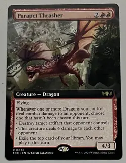MTG Tarkir: Dragonstorm Commander Parapet Thrasher Creature RARE REGULAR #0076 - Image 1