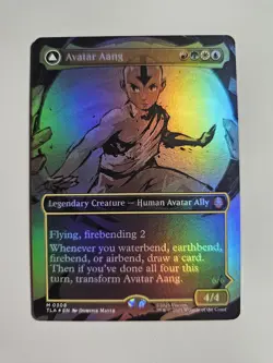 Avatar Aang - 0308, Borderless Art Foil, Avatar, Magic MTG NM - Image 1