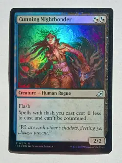 Magic MTG - Cunning Nightbonder (Foil) - Ikoria Lair of Behemoths - LP - Image 1