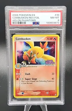 PSA 8 NM-MT 2006 POKEMON EX HOLON PHANTOMS #39 Combusken REVERSE HOLO FOIL - Image 1