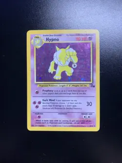 Hypno 8/62 Holo Rare Pokemon Card Fossil Set Vintage 1999 WOTC LP - Image 1