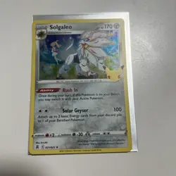 Solgaleo 021/025 Pokemon Celebrations 25th Anniversary Holo Rare Card NM Mint - Image 2
