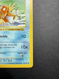 Pokemon Cards: Base Set 1st Edition Uncommon: Magikarp 35/102 - Image 4