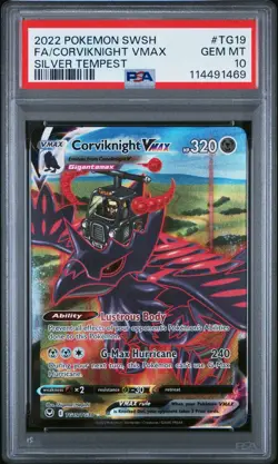Pokemon PSA 10 Corviknight VMAX Ultra Rare TG19/TG30 2022 Silver Tempest - Image 1