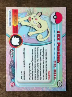 Pokemon Topps Chrome 2000 Persian NM - Image 3