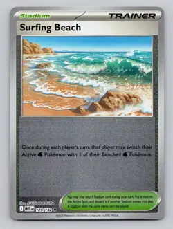 Reverse Holo Surfing Beach #129/132 Uncommon ME01: Mega Evolution Pokemon - Image 1