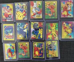 Vintage Pokemon Anime Collection Vending Sticker Cards - 1998 total of 14 - Image 1