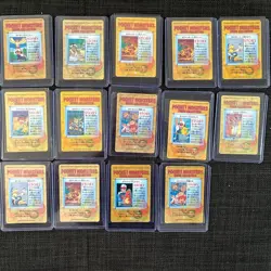 Vintage Pokemon Anime Collection Vending Sticker Cards - 1998 total of 14 - Image 2