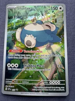 Pokemon TCG Snorlax Scarlet & Violet Black Star Promos 051 Full Art (Near Mint) - Image 1