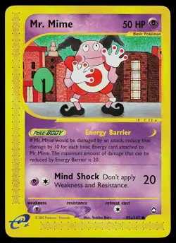 Pokemon Card - Mr. Mime Aquapolis 95a/147 Common Non Holo - Image 1