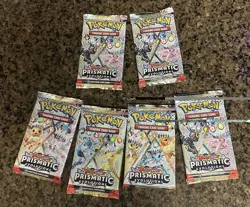 Pokemon TCG Scarlet & Violet Prismatic Evolutions Booster 6 Packs - Image 1