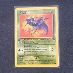 Pokemon TCG WoTC Zubat 57/62 Fossil First Edition Vintage Lightly Played LP+ - Image 1
