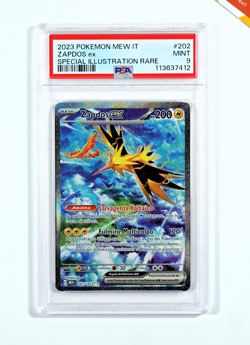 Pokemon PSA 9 Zapdos Ex #202 151 Special Illustration Rare 2023 Italiano - Image 1
