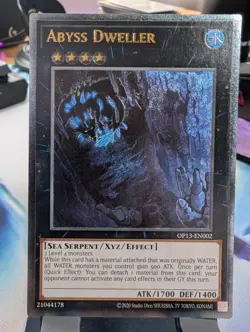 YuGiOh! Abyss Dweller OP13-EN002 Ultimate Rare - Image 1