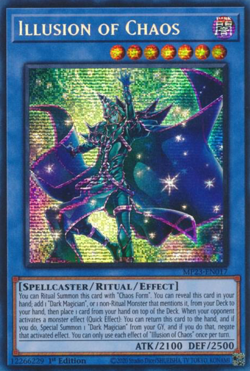 Illusion of Chaos MP23-EN017 Prismatic Secret Rare 1st Edition NM Yugioh - Image 1