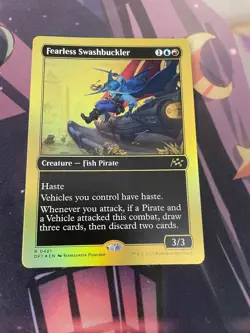 MTG - FEARLESS SWASHBUCKLER - FIRST PLACE FOIL - NM - DFT - RARE - Image 1