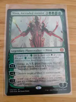MTG Nissa, Ascended Animist (FOIL) 175 Phyrexia: All Will Be One M/NM Free UK P& - Image 1