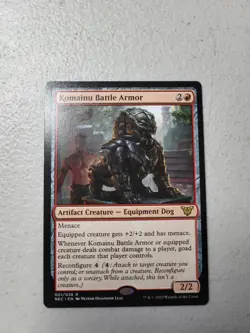 MTG Komainu Battle Armor (21/204) Kamigawa Neon Dynasty Commander NM - Image 1