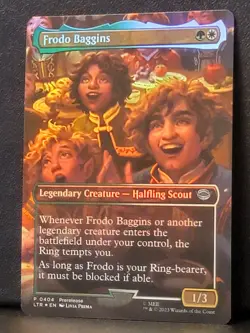 LOTR Tales Of Middle-Earth Frodo Baggins Prerelease Borderless Alt Art Foil NM-M - Image 1