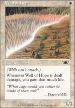 MTG Wall of Hope - Foil, Legions, Lightly Played, English - Image 1