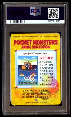 PSA 10 Gem Mint Water Pokemon EX-8 Carddass Vending Series 4 1998 Japanese Card - Image 2