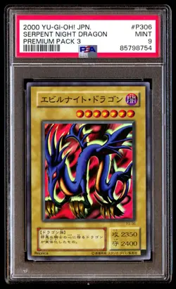 PSA 9 Mint Serpent Night Dragon P3-06 Premium Pack 3 2000 Japanese Graded Card - Image 1