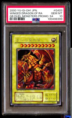 PSA 10 Gem Mint Winged Dragon of RA G4-03 GB Duel Monsters Promo S4 Japanese - Image 1
