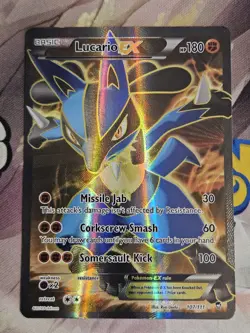 Lucario EX Furious Fists Holo Full Art Ultra Rare 107/111 Pokemon TCG LP+ Clean - Image 1