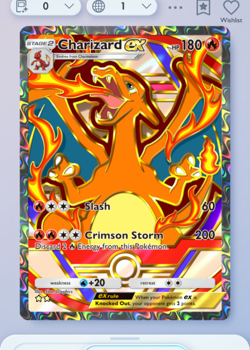 Pokemon TCG POCKET - Charizard Full Art 2?, Deluxe EX, English - Image 1
