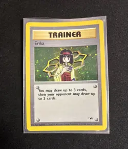 2000 Pokemon Gym Heroes Trainer Erika Unlimited Holo 16/132 LP w/ SWIRL - Image 1