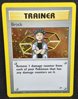 Brock 15/132 Gym Heroes 2000 Holo Swirl Rare WOTC Pokemon Card TCG - Image 1