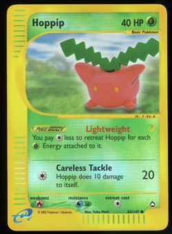Pokemon 2003 Aquapolis - Hoppip - Reverse Holo - 83 - Image 1
