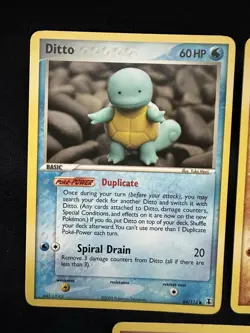 Lot Of 3 Ditto Delta Species Pokemon Cards Geodude Charmander Squirtle - Image 3