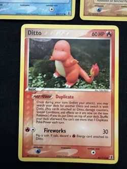 Lot Of 3 Ditto Delta Species Pokemon Cards Geodude Charmander Squirtle - Image 4