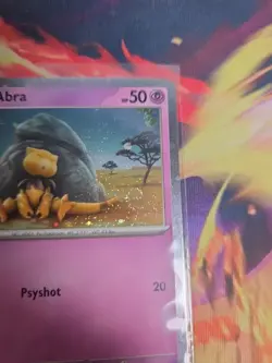 Pokemon - Scarlet & Violet 151 Cosmos Holo Abra 063/165 NM SWIRL - Image 3
