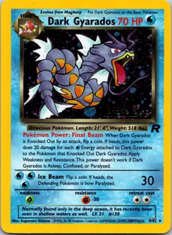 Dark Gyarados - 8/82 - Prerelease Promo Holo Team Rocket Pokemon Card - LP - Image 1