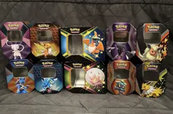 🔥 Lot of 10 Empty Pokemon Card Tins Mint Condition No Cards Included!! - Image 1