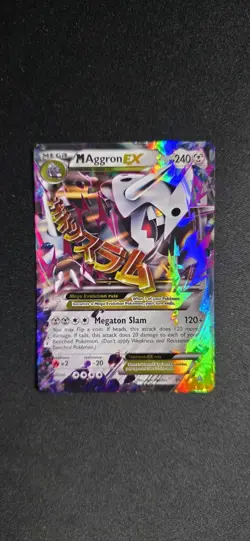 M Aggron EX 94/160 XY Primal Clash Pokemon Card Ultra Rare Holo Near Mint NM - Image 1