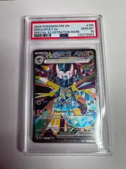 2025 POKEMON PRE EN-PRISMATIC EVOLUTIONS 165 DRAGAPULT EX SIR PSA 10 - Image 1