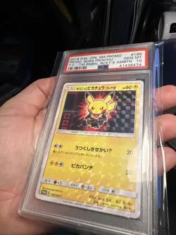 Pokemon Pretend Boss Pikachu Team Flare Japanese Promo 196/SM-P PSA 10 Gem Mint - Image 3