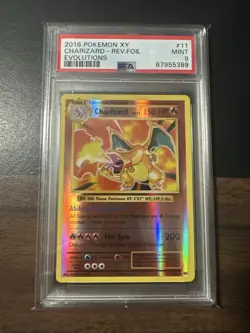 Pokemon Card Reverse Holo Charizard 11/108 XY Evolutions 2016 PSA 9 - Image 1