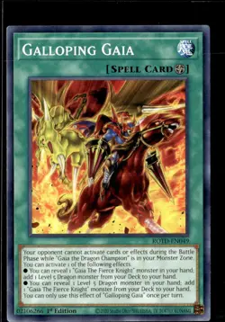 Yu-Gi-Oh! Galloping Gaia ROTD-EN049 1st Edition Non Holo - Image 1