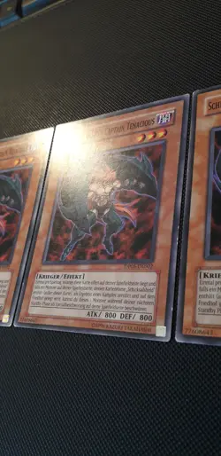 Yu-Gi-Oh! 3x Schicksalsheld - Captain Tenacious, DP05-DE002/EOJ-DE002, C., Good - Image 3