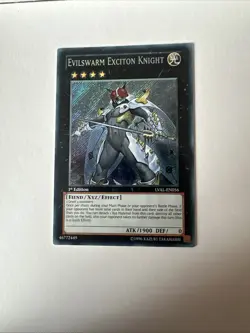 Evilswarm Exciton Knight LVAL-EN056 NM Secret Rare 1st Edition Yu-Gi-Oh - Image 1