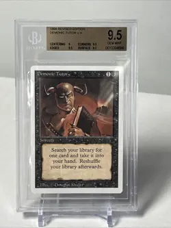 MTG Revised Demonic Tutor Beckett 9.5 Mint Magic Card 1994 - Image 1