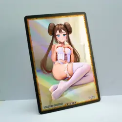 ROSA Waifu Anime Card LIMITED 1/1 Custom TCG Holo Goddess Story ACG T12288 - Image 2