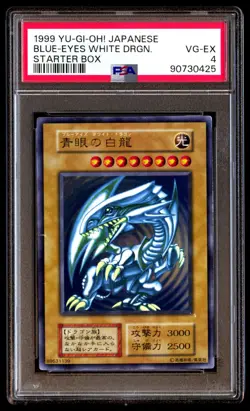 PSA 4 Blue-Eyes White Dragon Starter Box 1999 Japanese Graded Card - Image 1