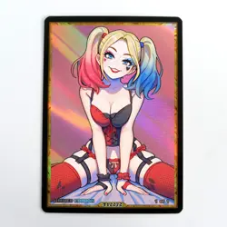 HARLEY QUINN Waifu Anime Card LIMITED 1/1 Custom TCG Holo T12272 - Image 1