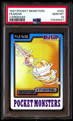 PSA 10 Gem Mint Fearow No. 022 Carddass 1997 Japanese Card Graded - Image 1